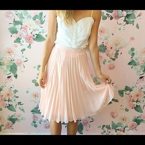 Morning Lavender blush pink midi skirt